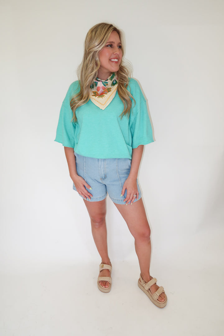 Mint to Be Sweater - The Pink Tulip Clothing