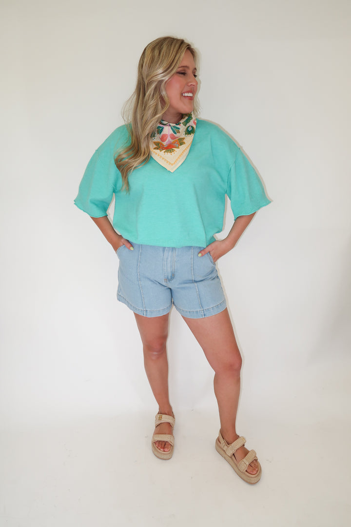 Mint to Be Sweater - The Pink Tulip Clothing