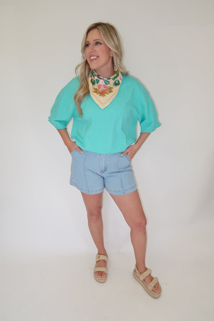 Mint to Be Sweater - The Pink Tulip Clothing