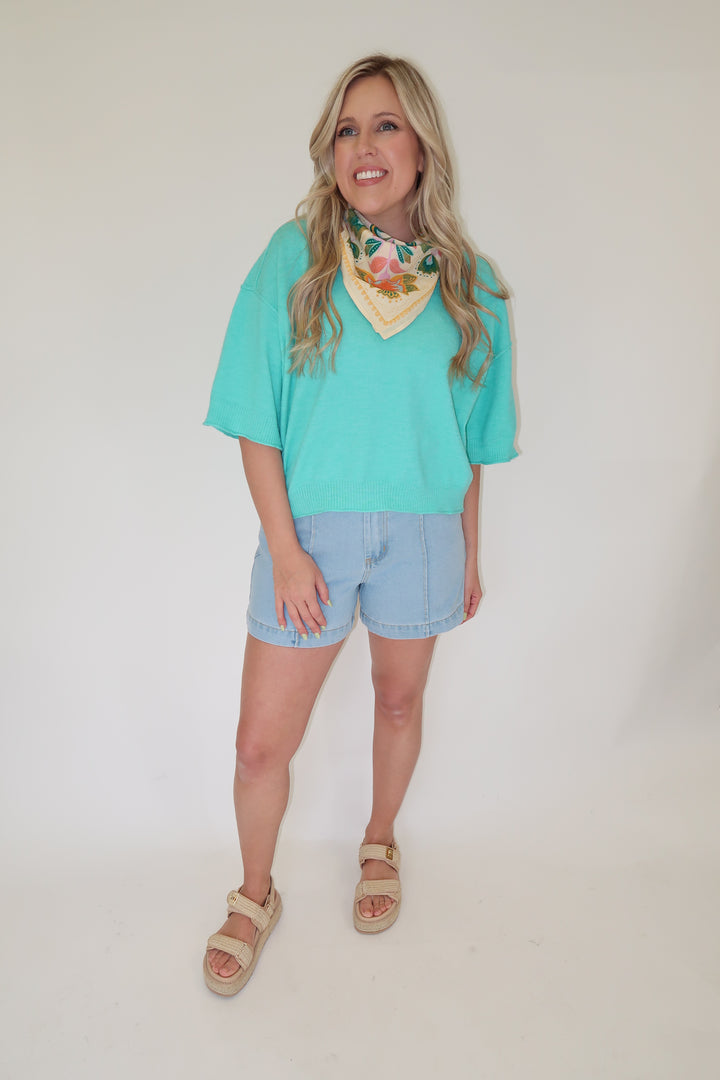 Mint to Be Sweater - The Pink Tulip Clothing
