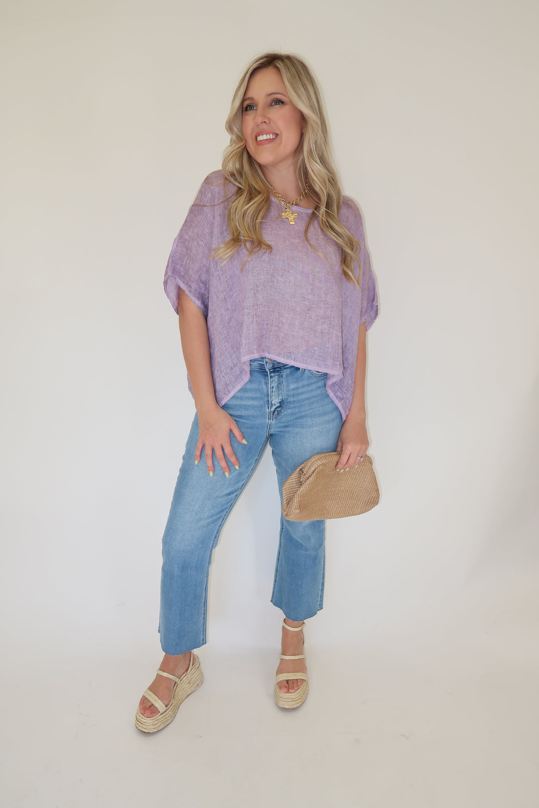 Just Enough Linen Top - The Pink Tulip Clothing