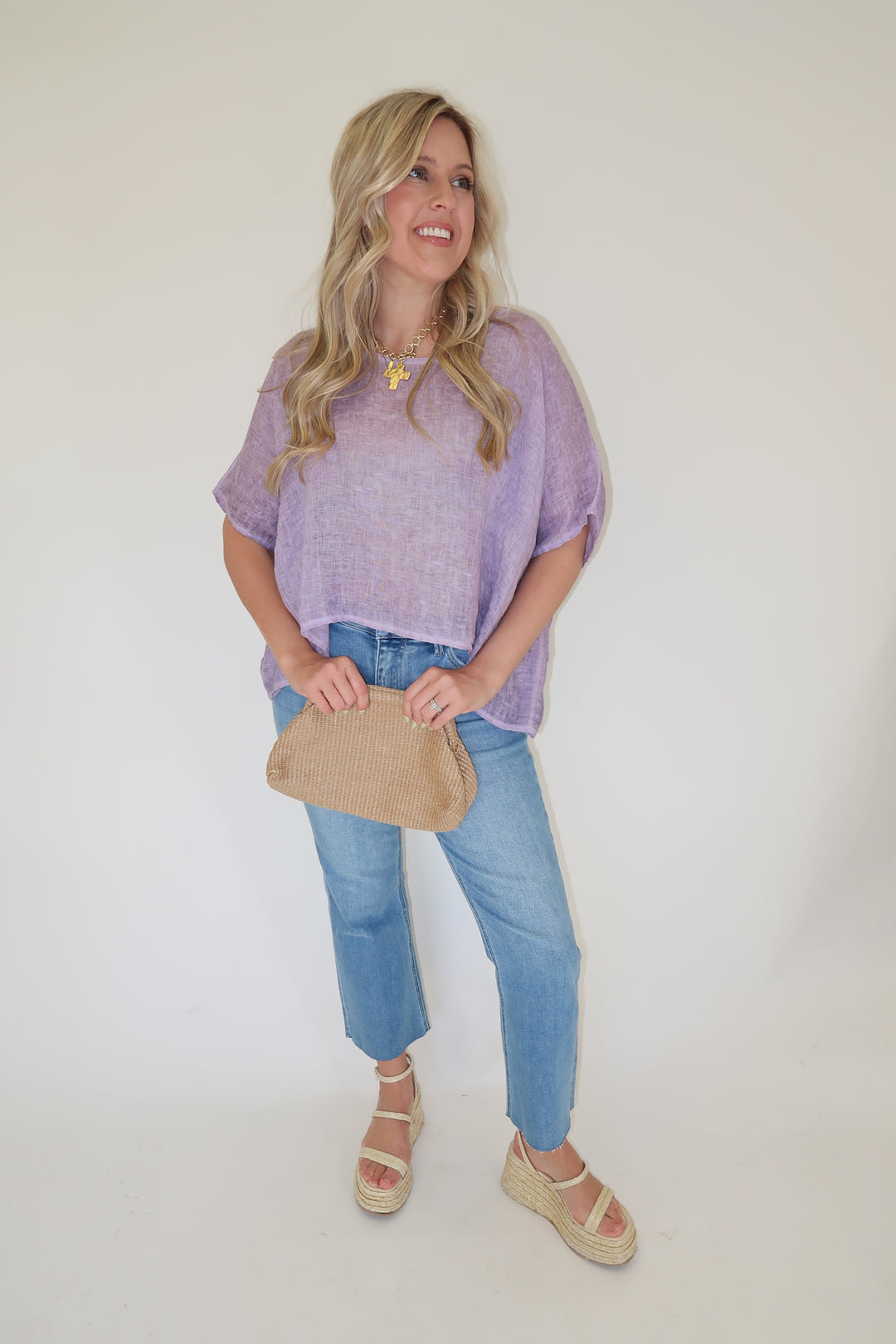 Just Enough Linen Top - The Pink Tulip Clothing