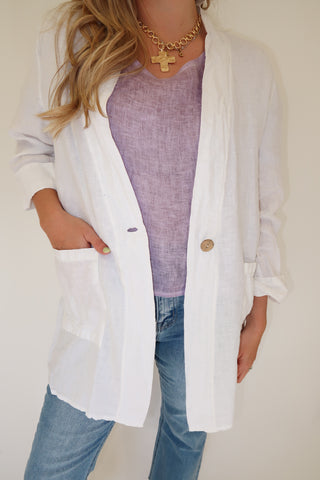 Natural State Linen Jacket - The Pink Tulip Clothing