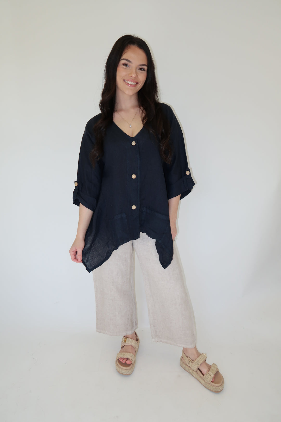 Sun Through Linen Jacket - The Pink Tulip Clothing