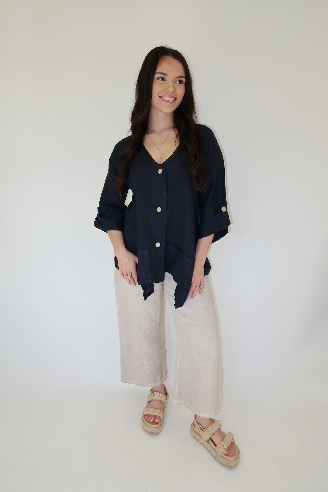 Sun Through Linen Jacket - The Pink Tulip Clothing