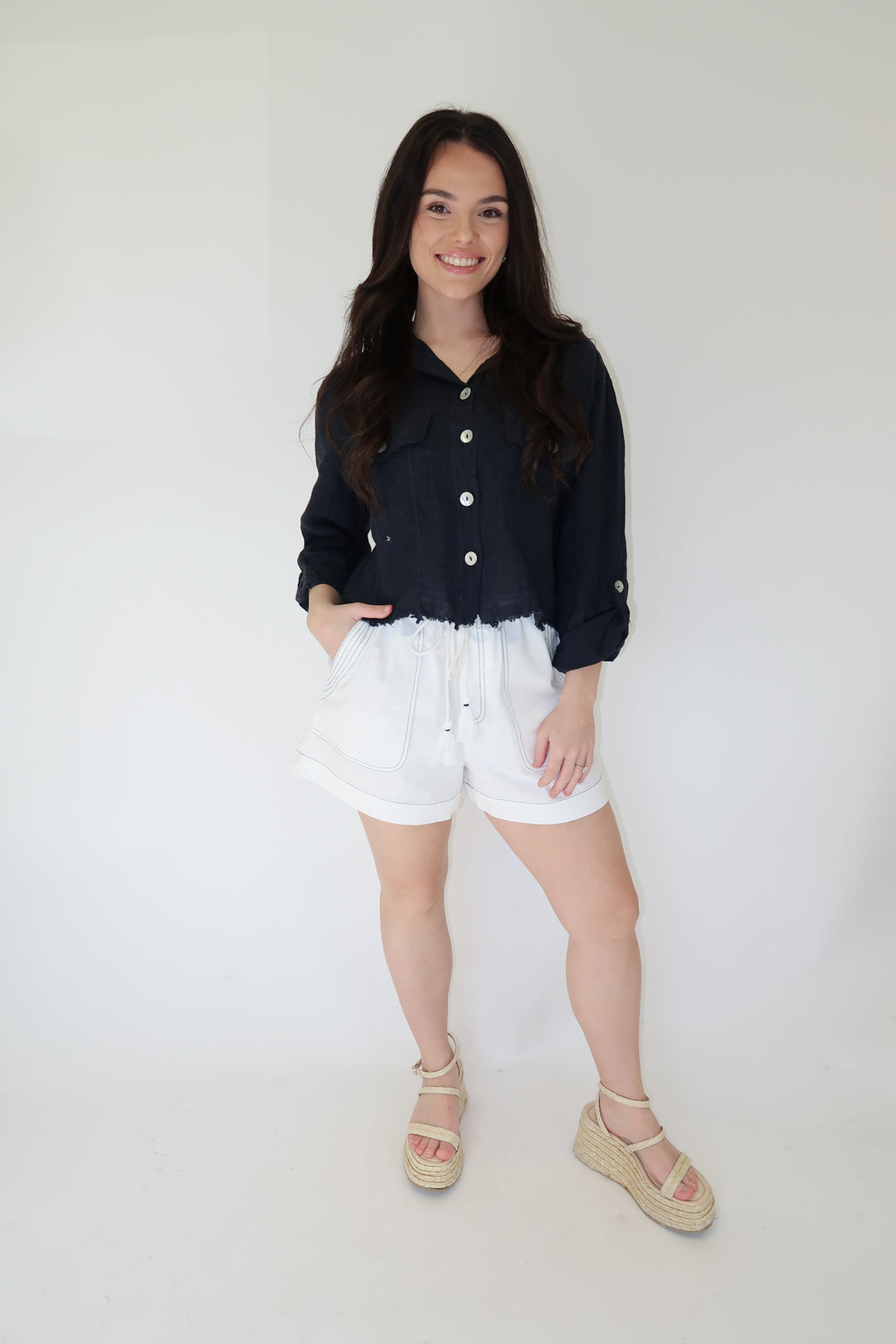 Out in the Air Linen Jacket - The Pink Tulip Clothing