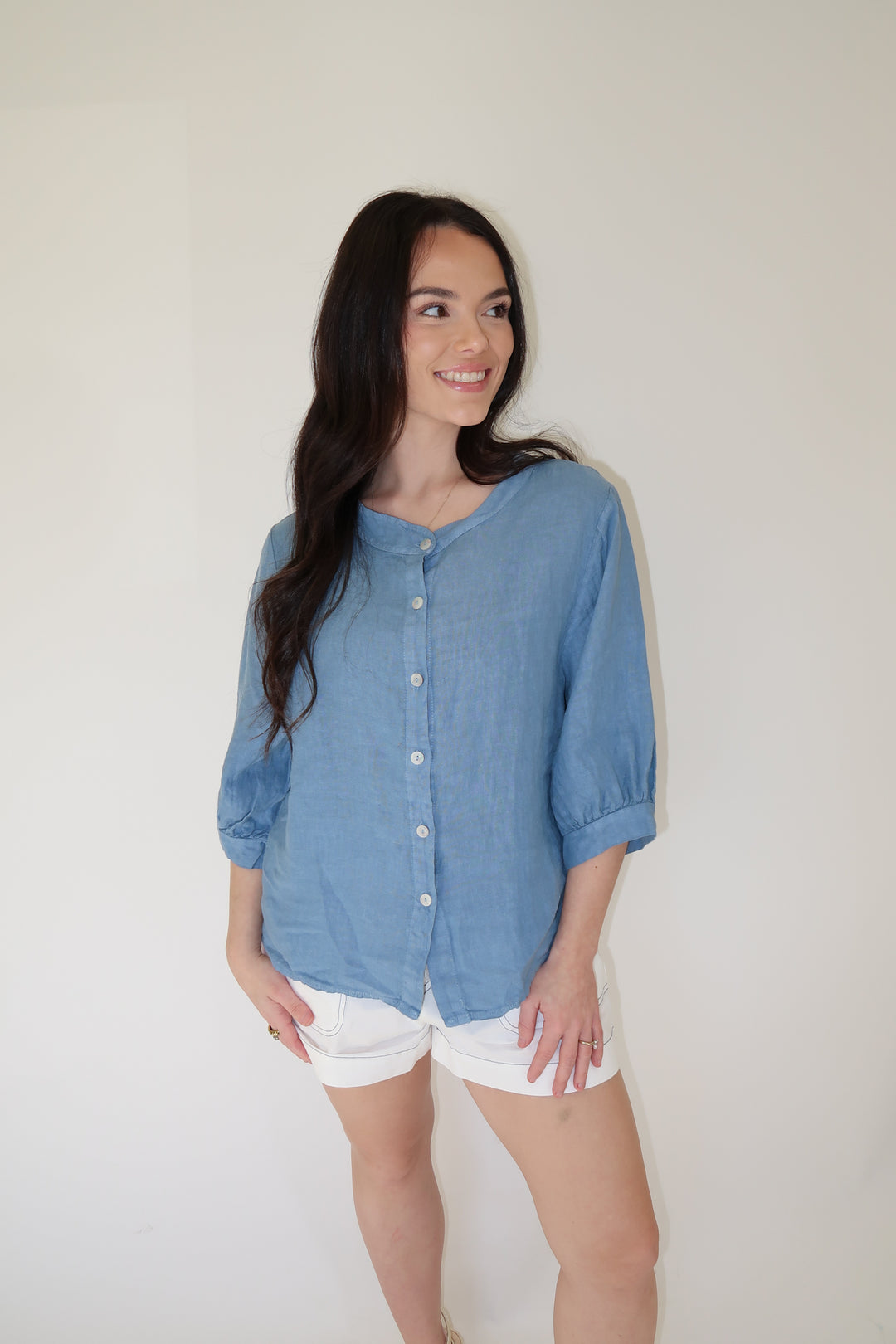 Warm Air Only Linen Top - The Pink Tulip Clothing