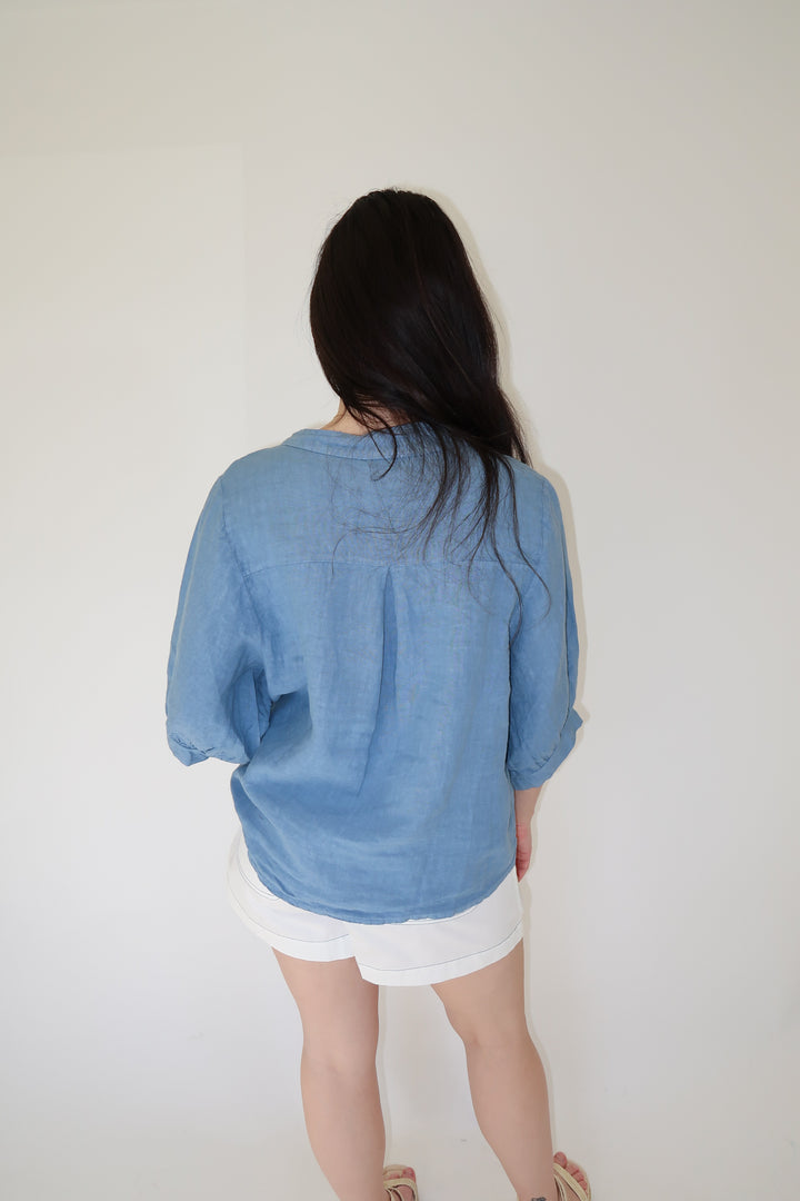 Warm Air Only Linen Top - The Pink Tulip Clothing