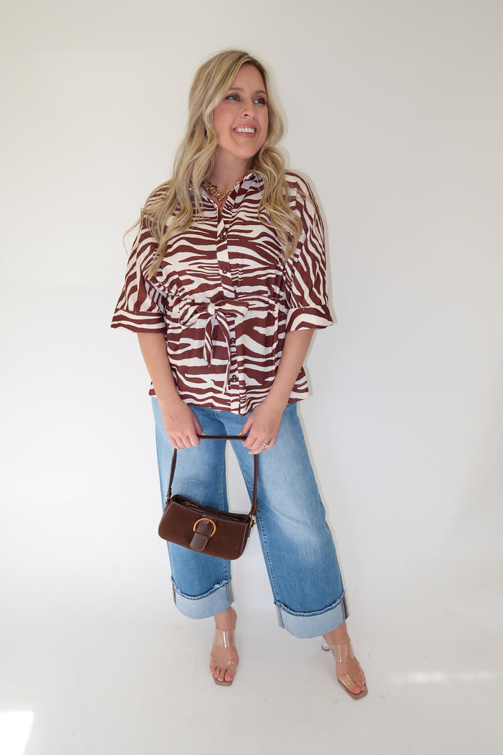 Office Edge Top - The Pink Tulip Clothing