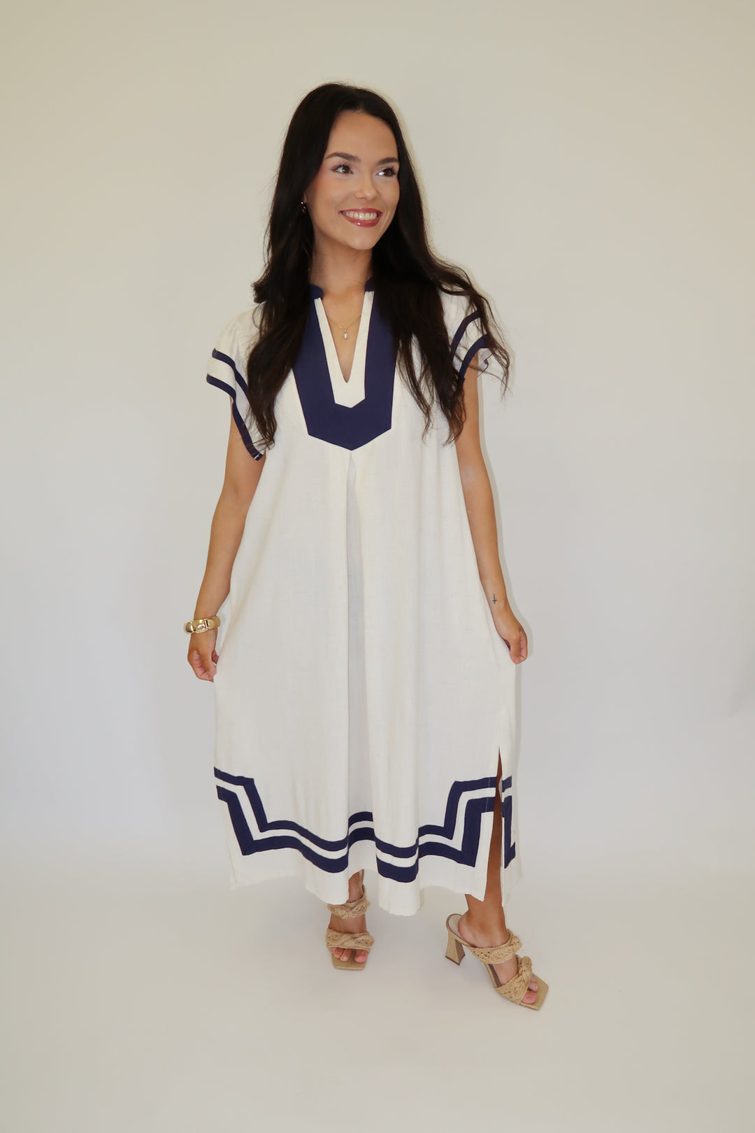 Coastal Line Dress - The Pink Tulip Clothing