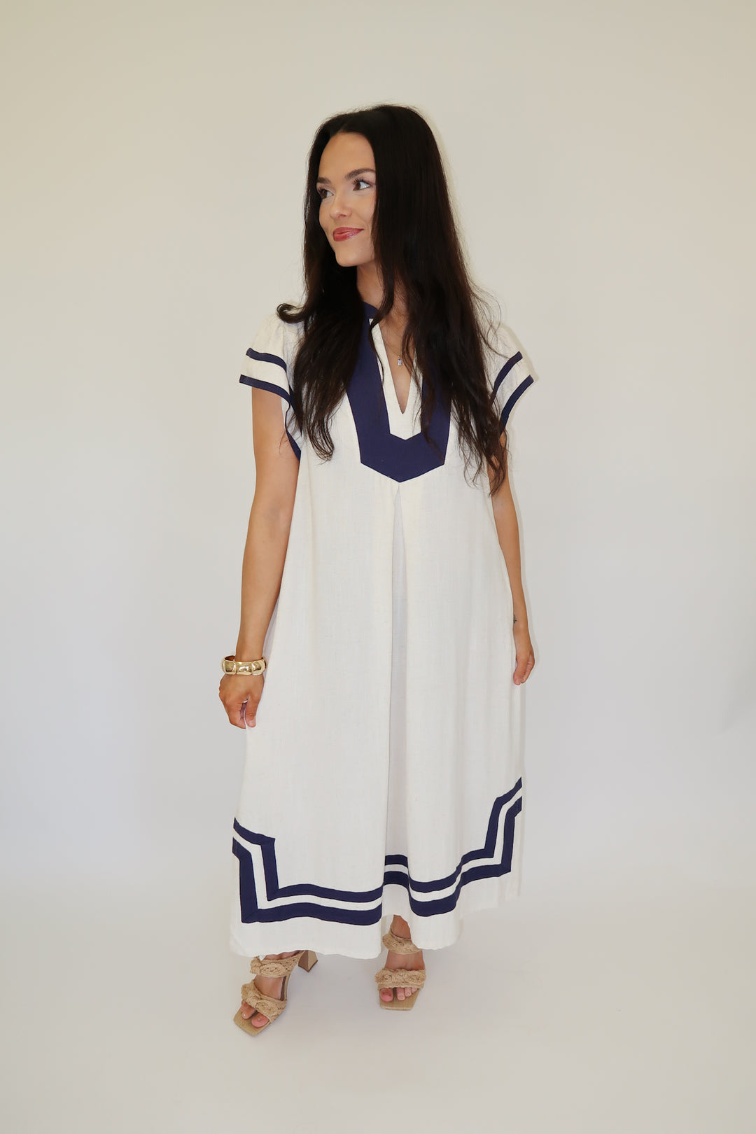 Coastal Line Dress - The Pink Tulip Clothing