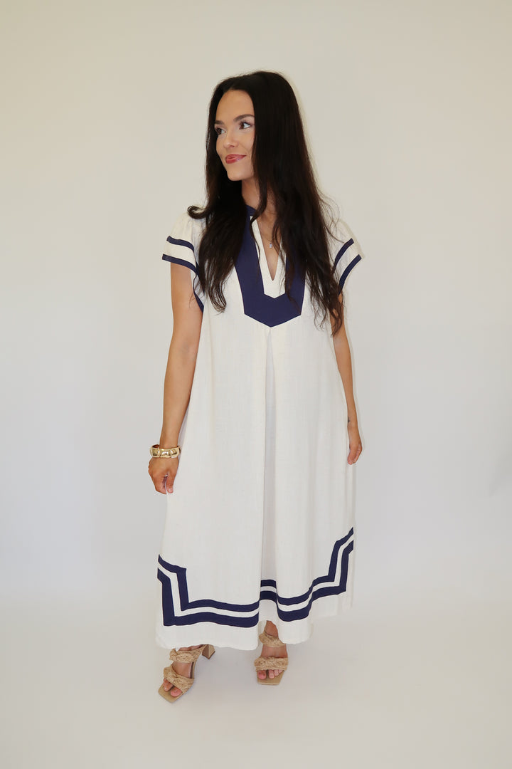 Coastal Line Dress - The Pink Tulip Clothing