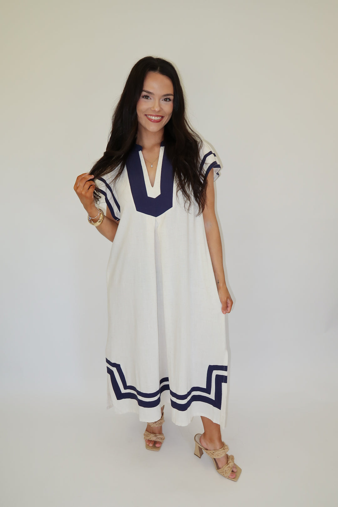 Coastal Line Dress - The Pink Tulip Clothing