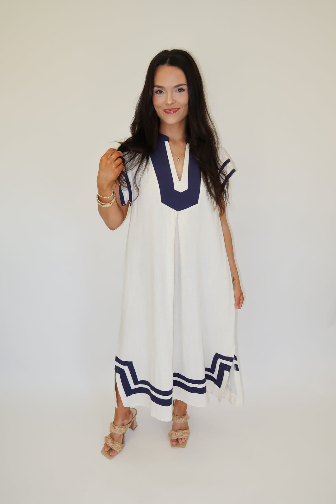 Coastal Line Dress - The Pink Tulip Clothing