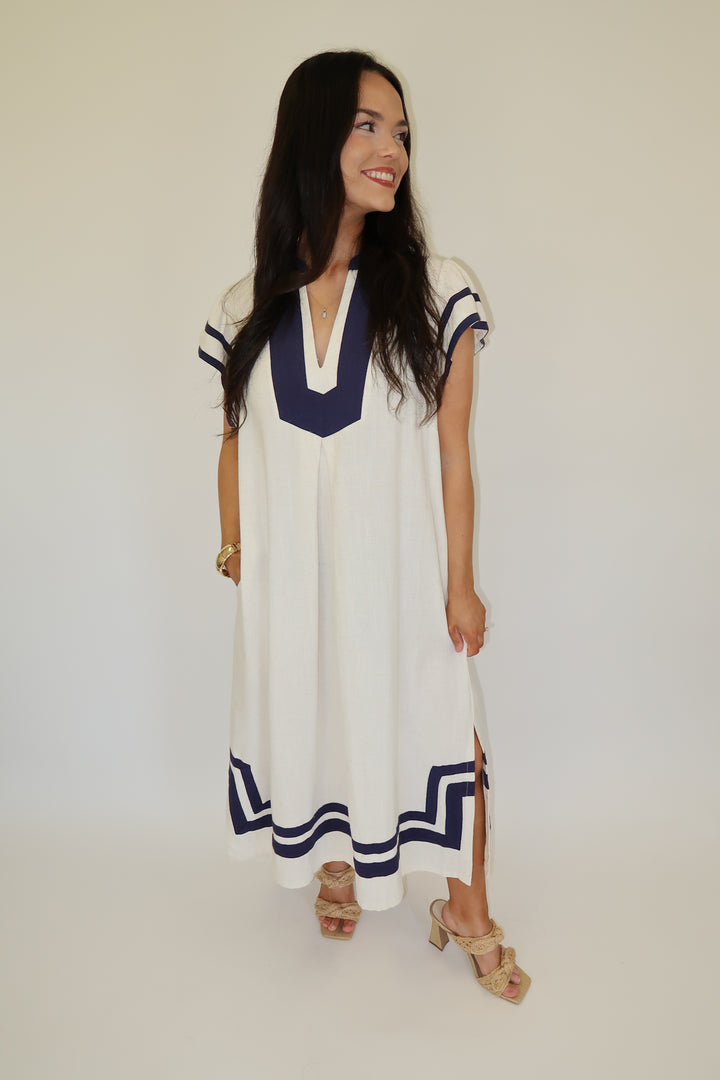 Coastal Line Dress - The Pink Tulip Clothing