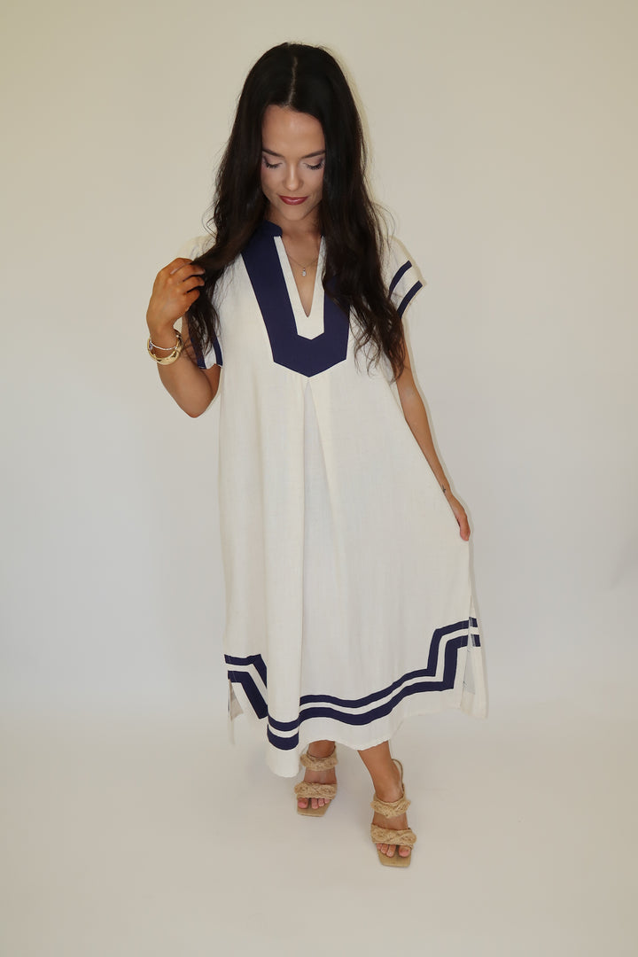 Coastal Line Dress - The Pink Tulip Clothing