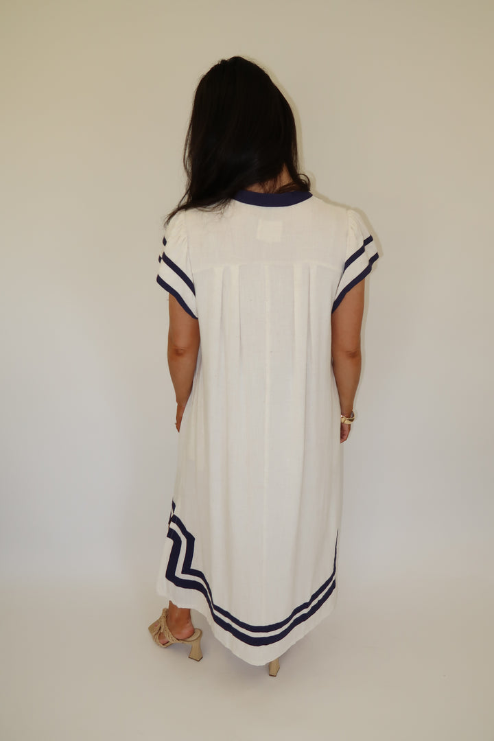 Coastal Line Dress - The Pink Tulip Clothing