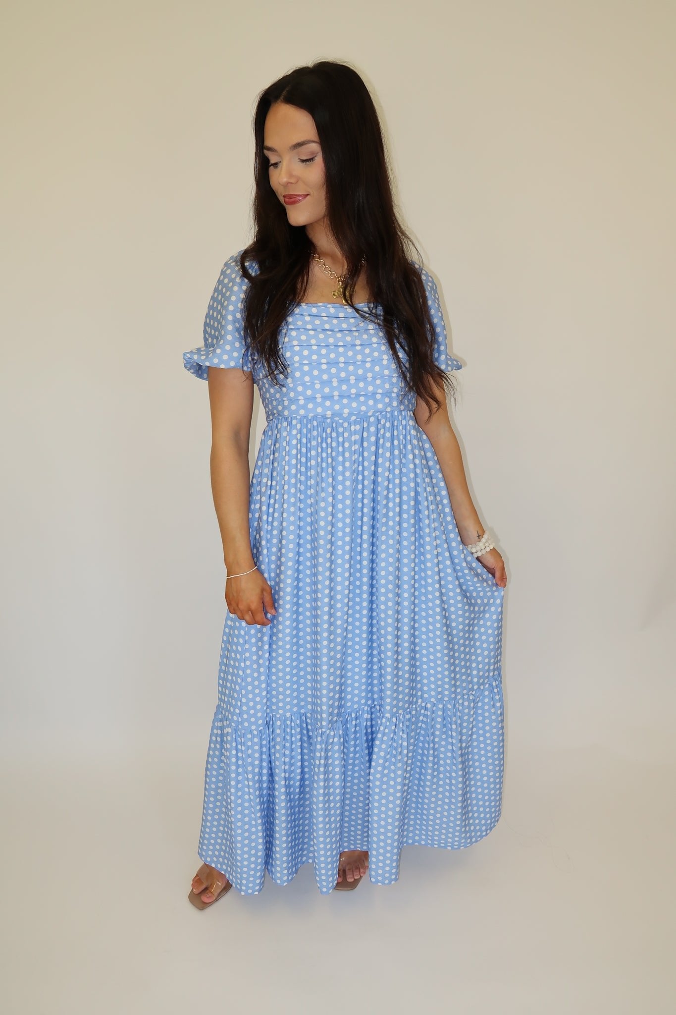 cotton midi dresses on sale Retrolicious Cream Spooky Frames Cotton Midi Dress
