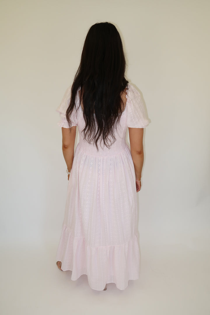 Sweet Eyelet Midi Dress - The Pink Tulip Clothing