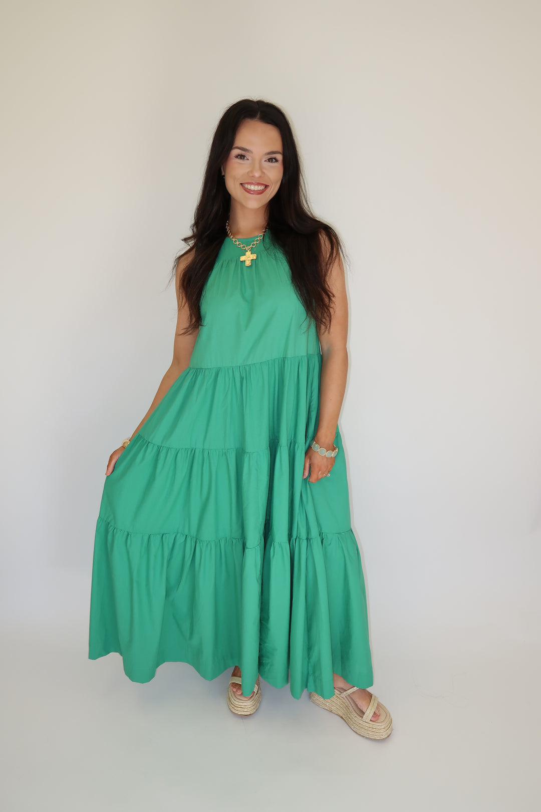 Garden Stroll Midi Dress - The Pink Tulip Clothing