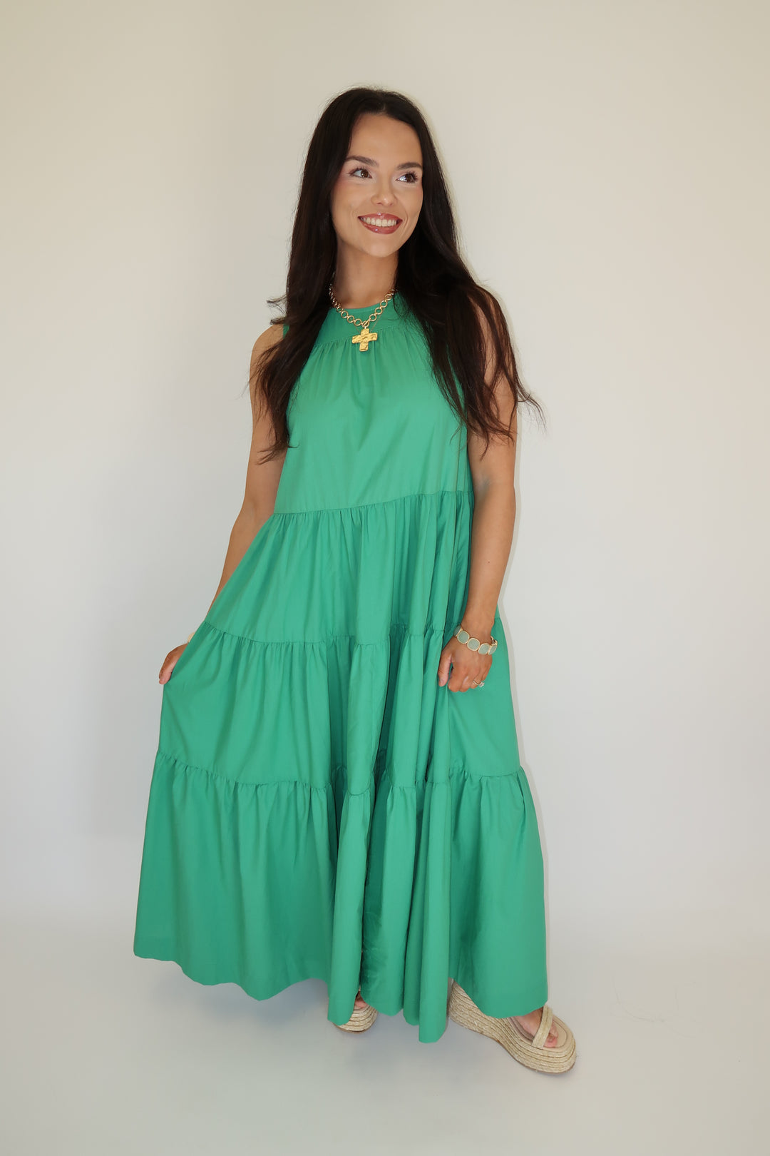 Garden Stroll Midi Dress - The Pink Tulip Clothing