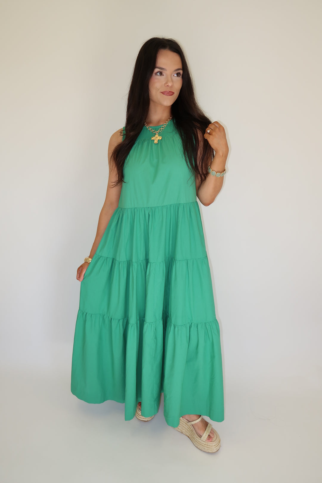 Garden Stroll Midi Dress - The Pink Tulip Clothing