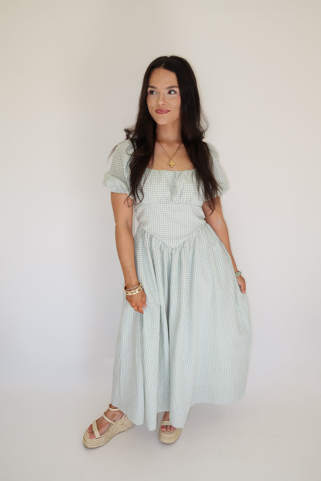 Sunday Picnic Midi Dress - The Pink Tulip Clothing