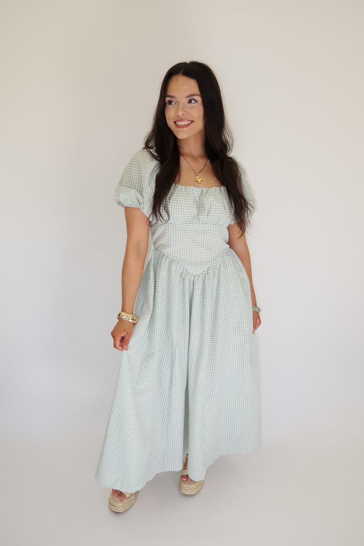 Sunday Picnic Midi Dress - The Pink Tulip Clothing