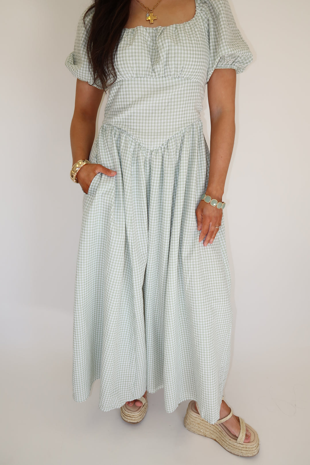 Sunday Picnic Midi Dress - The Pink Tulip Clothing