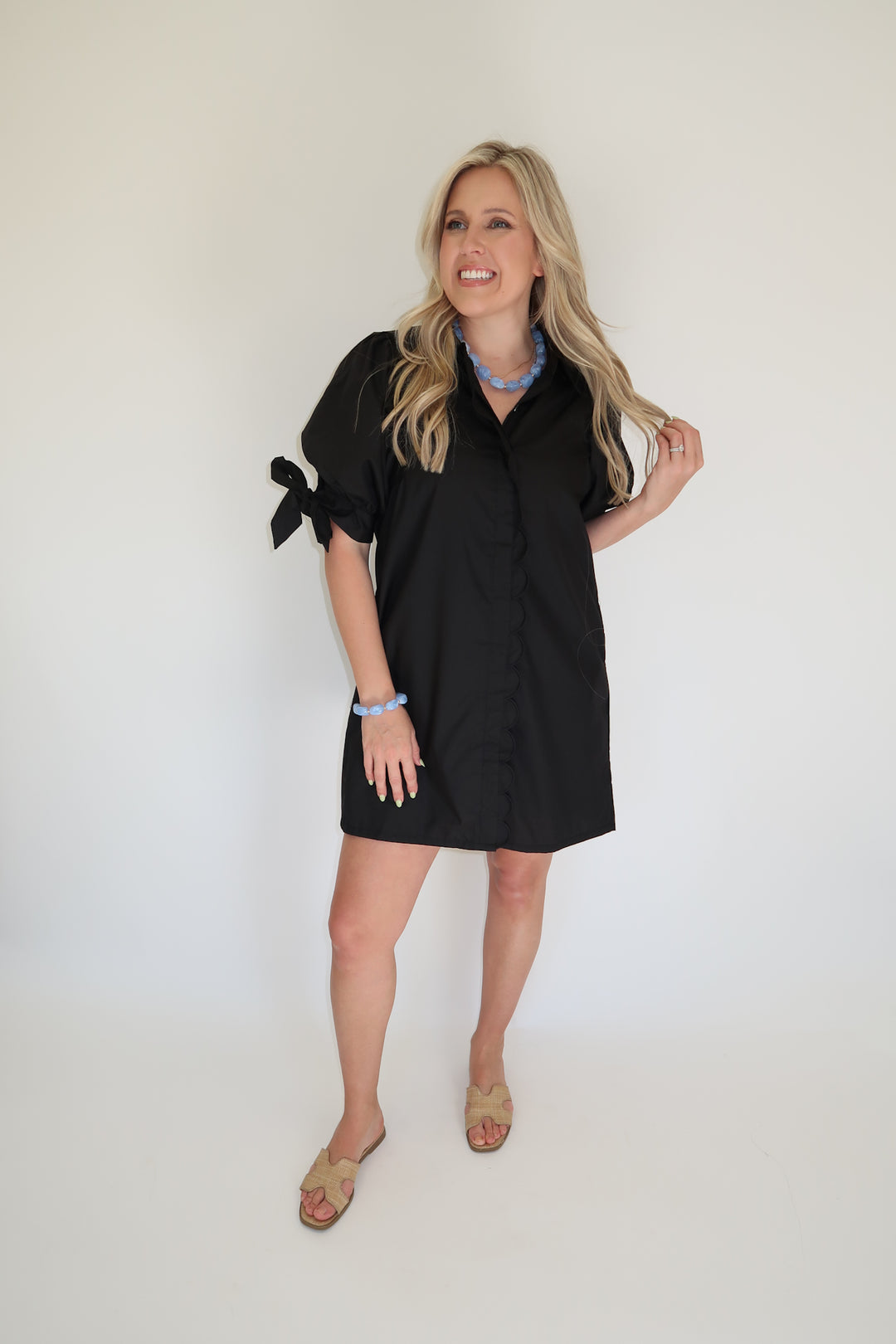 Pretty In Scallops Dress - The Pink Tulip Clothing