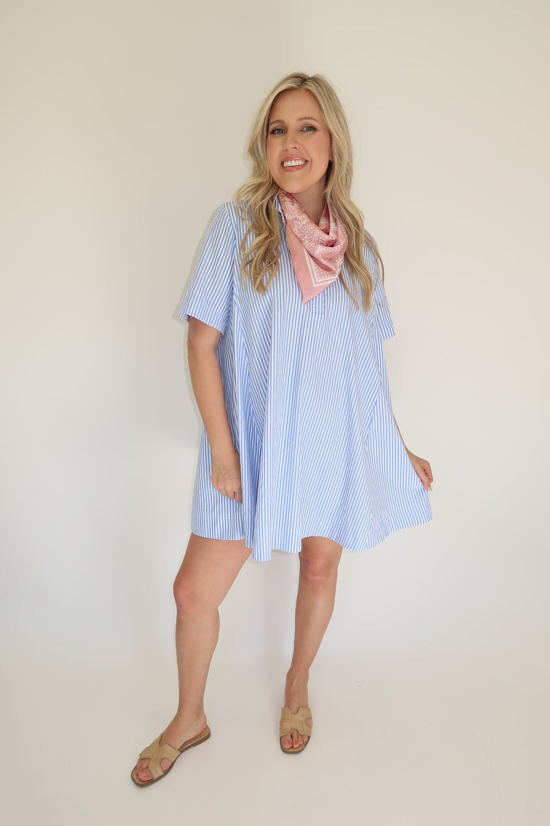 Class Act Stripe Dress - The Pink Tulip Clothing