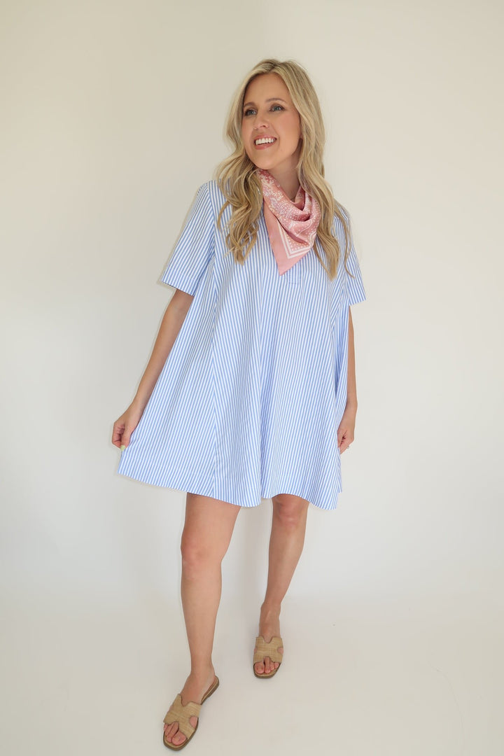 Class Act Stripe Dress - The Pink Tulip Clothing