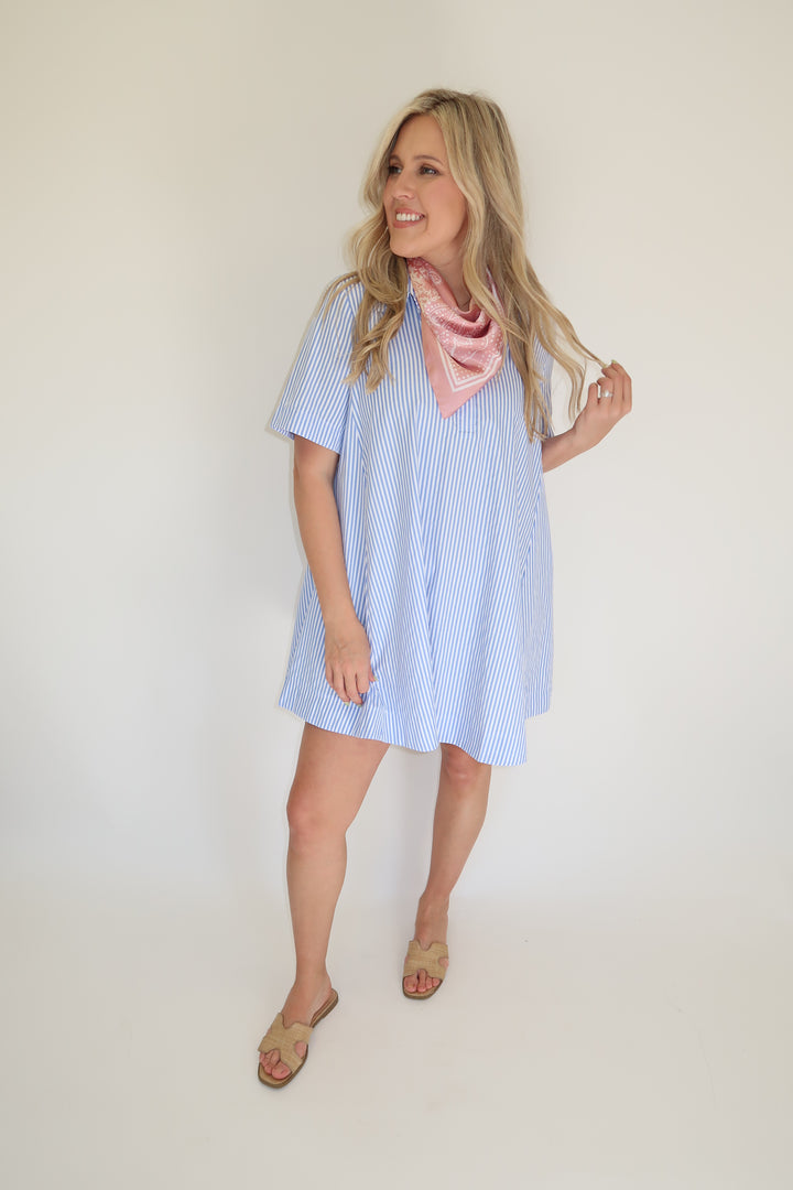 Class Act Stripe Dress - The Pink Tulip Clothing