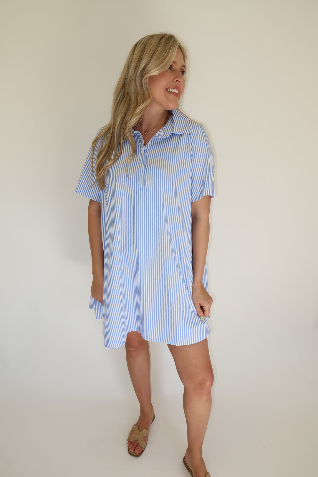 Class Act Stripe Dress - The Pink Tulip Clothing