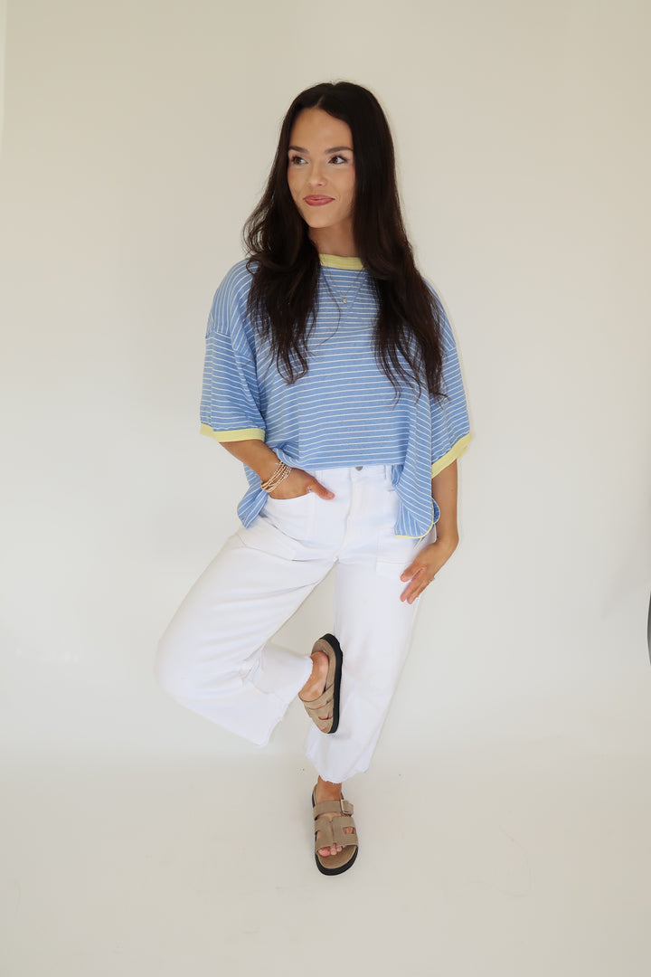 Coastal Stripe Top - The Pink Tulip Clothing