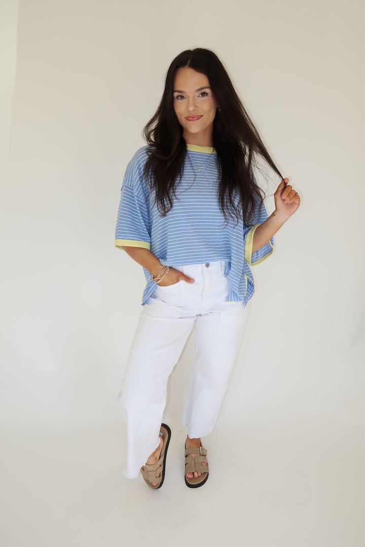 Coastal Stripe Top - The Pink Tulip Clothing