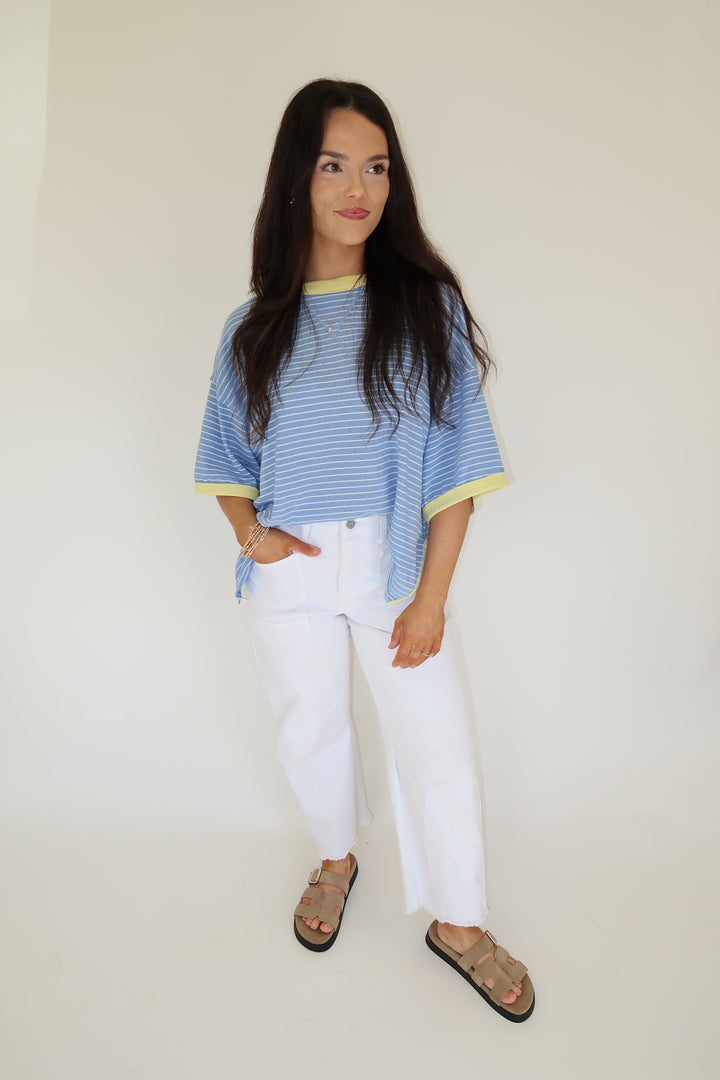 Coastal Stripe Top - The Pink Tulip Clothing