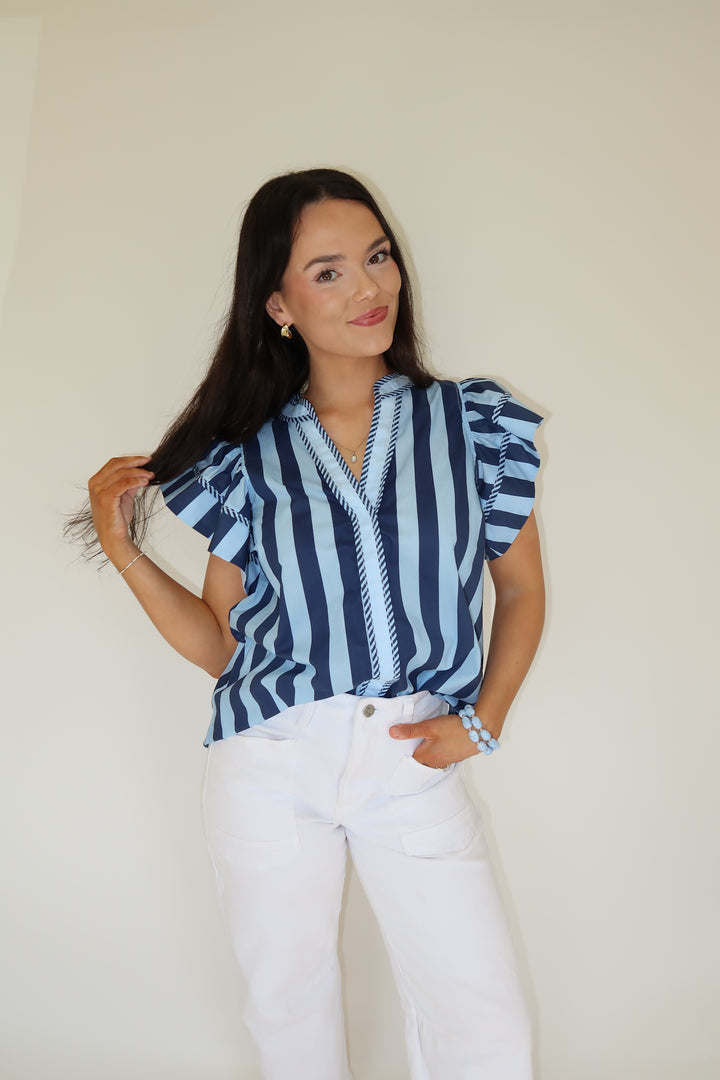 Two Tone Moment Top - The Pink Tulip Clothing