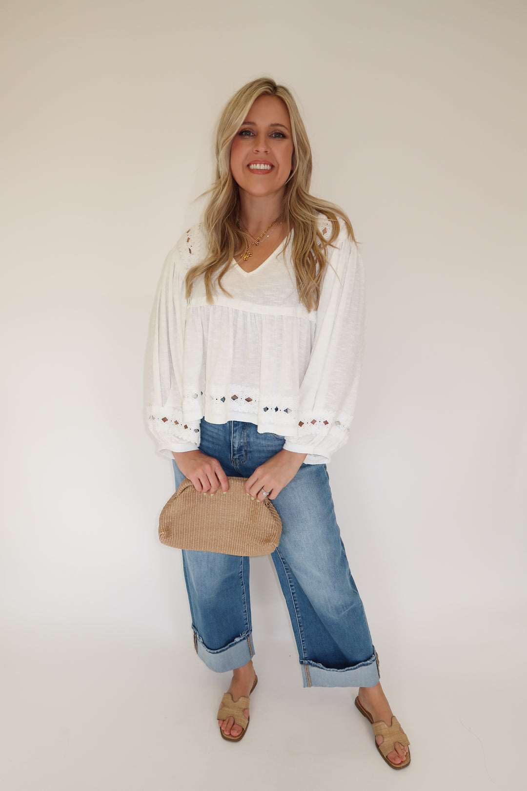 Lovely Lace Trim Top - The Pink Tulip Clothing