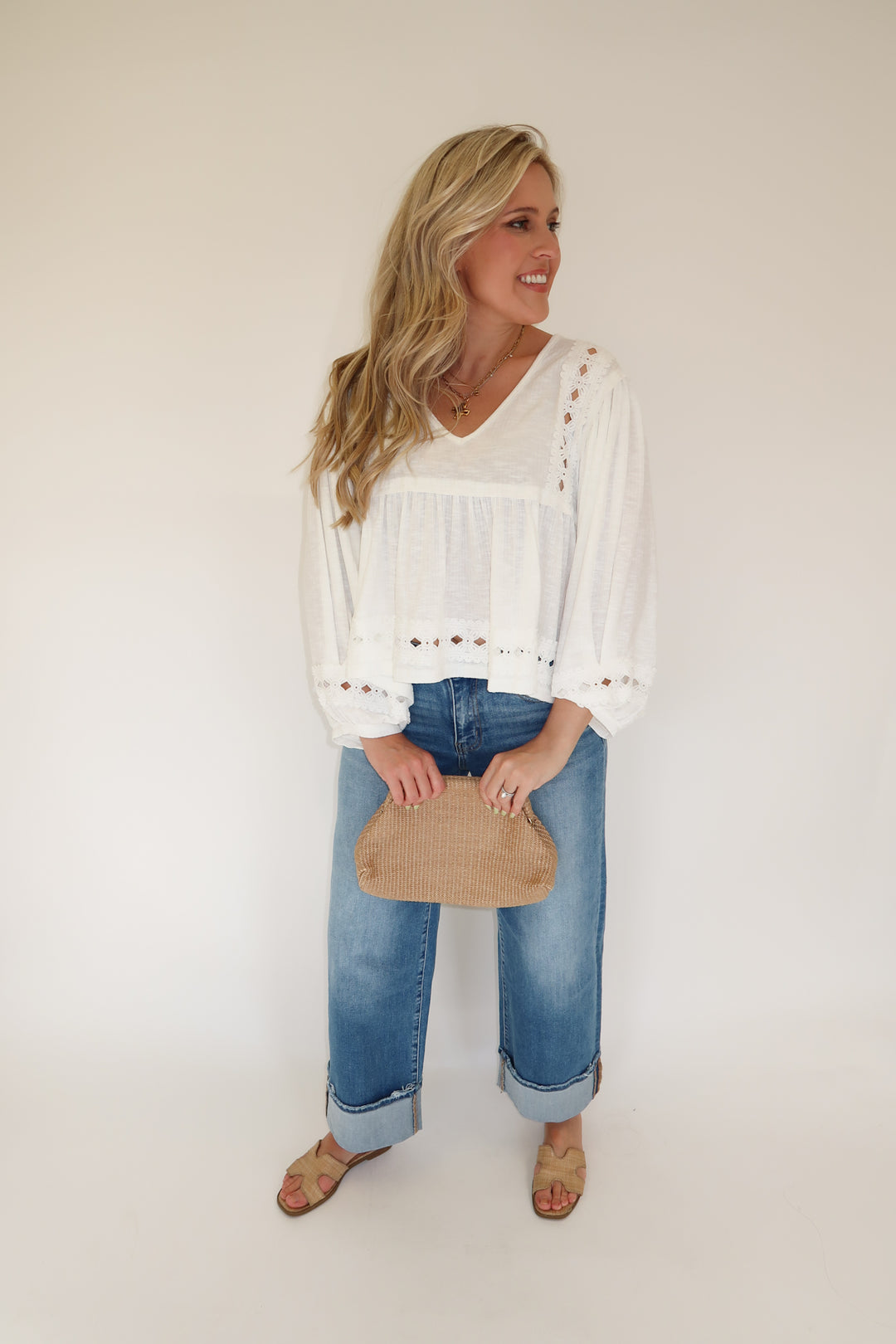 Lovely Lace Trim Top - The Pink Tulip Clothing