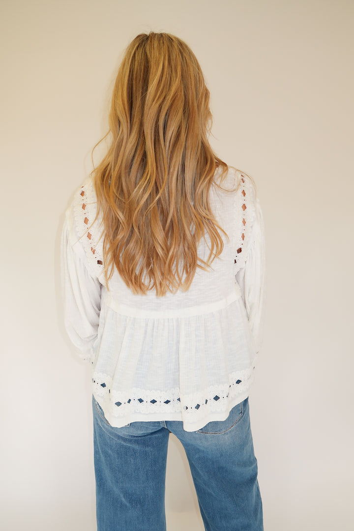 Lovely Lace Trim Top - The Pink Tulip Clothing