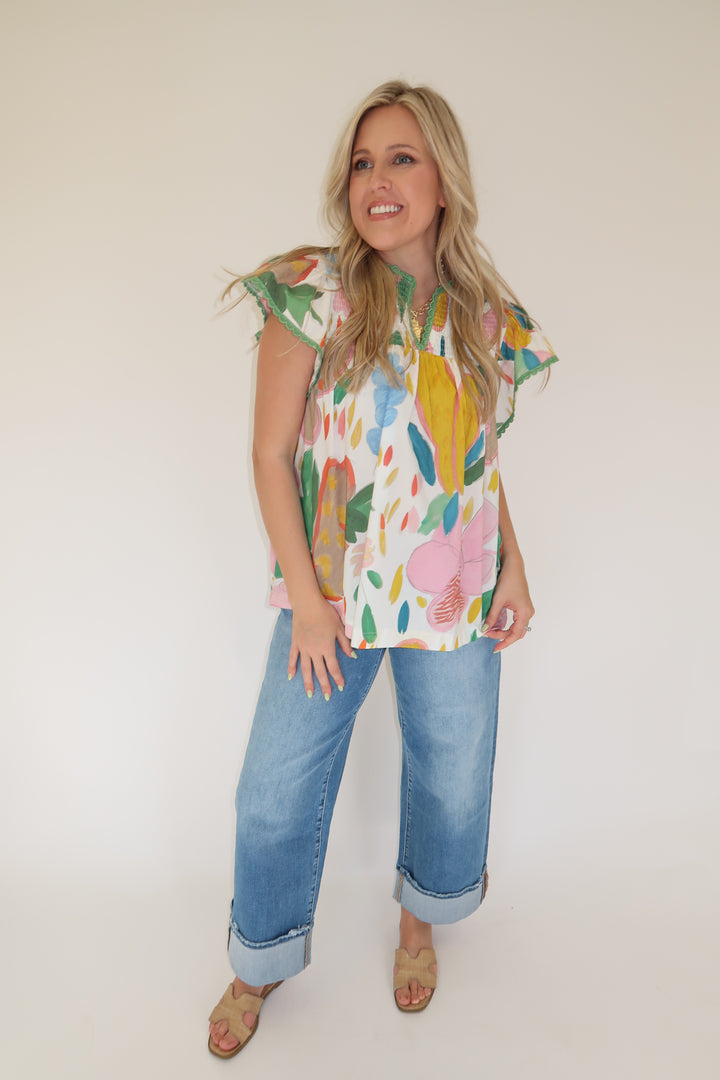 Painted Light Top - The Pink Tulip Clothing