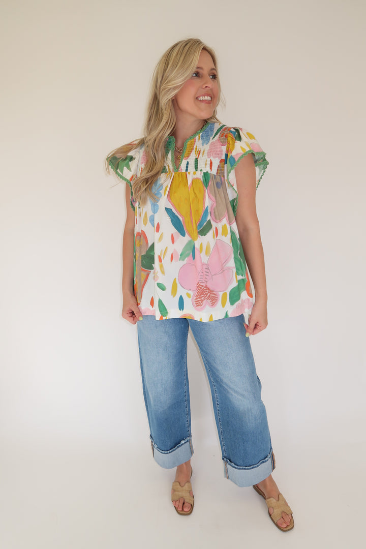 Painted Light Top - The Pink Tulip Clothing