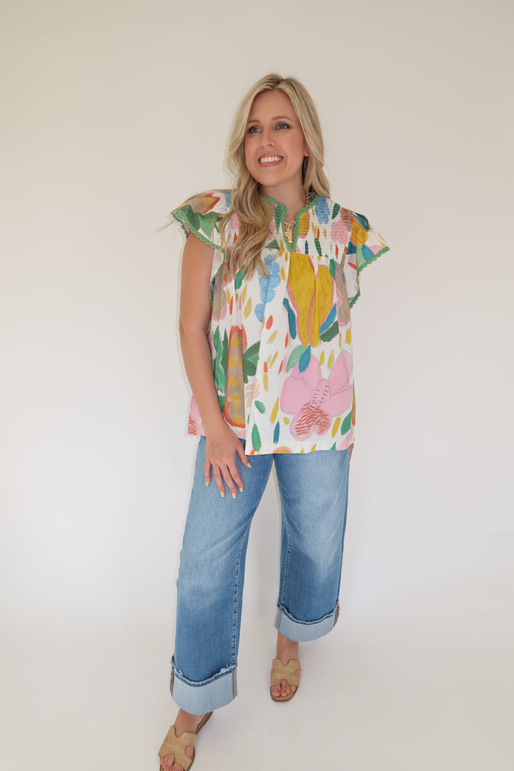 Painted Light Top - The Pink Tulip Clothing