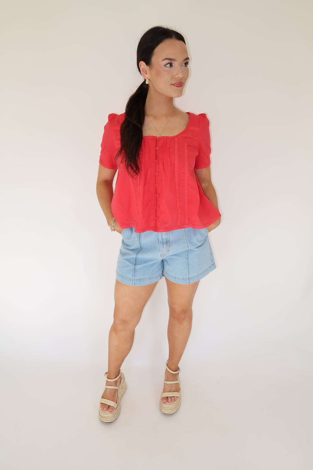 Pretty Little Details Top - The Pink Tulip Clothing