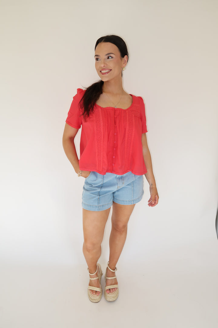 Pretty Little Details Top - The Pink Tulip Clothing