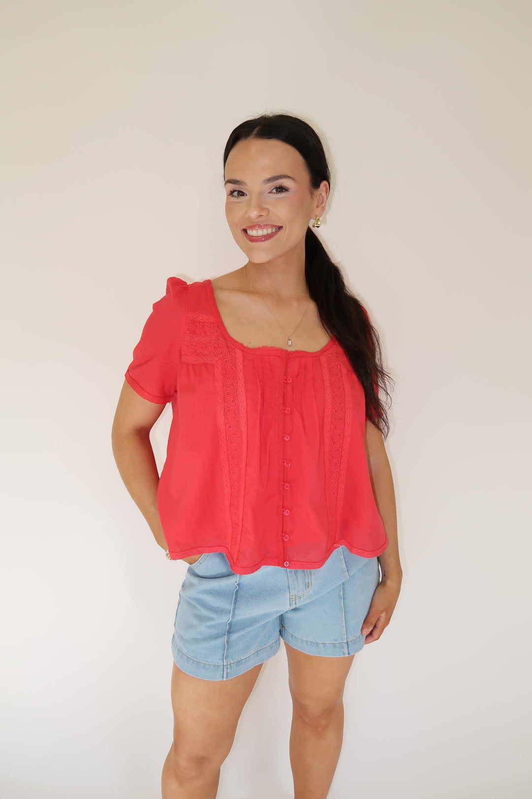 Pretty Little Details Top - The Pink Tulip Clothing