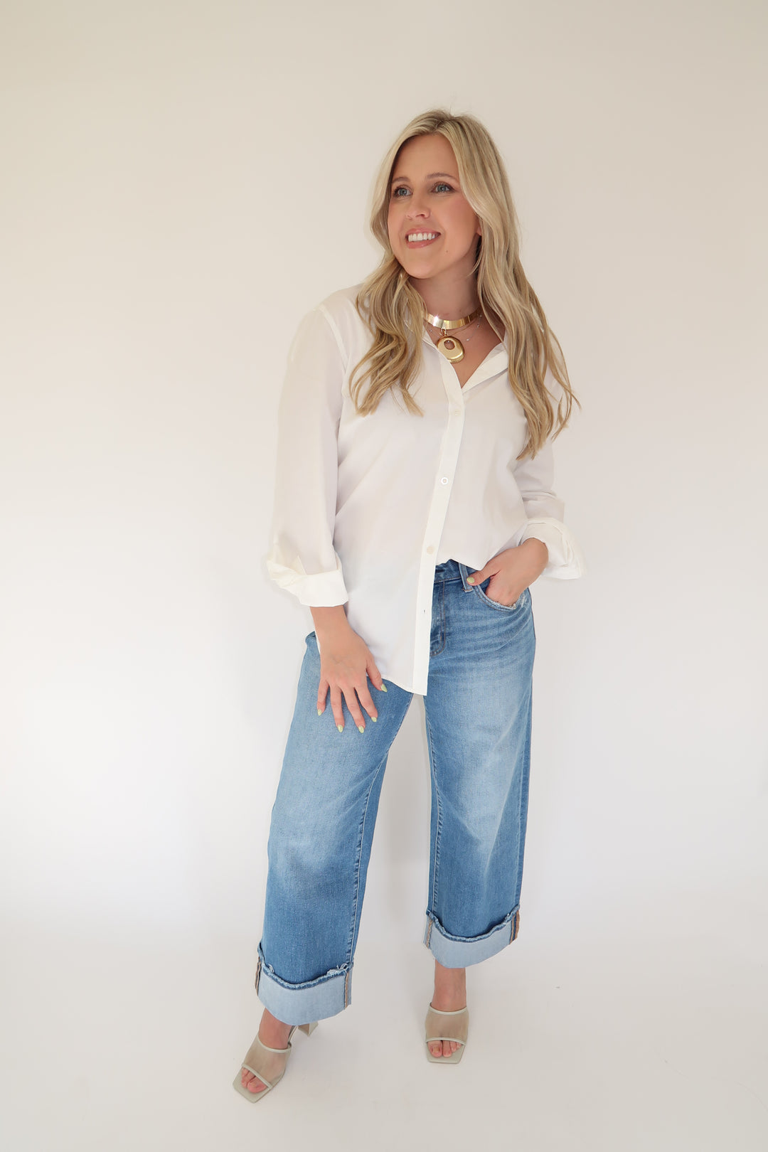 Fresh Start Button Down - The Pink Tulip Clothing