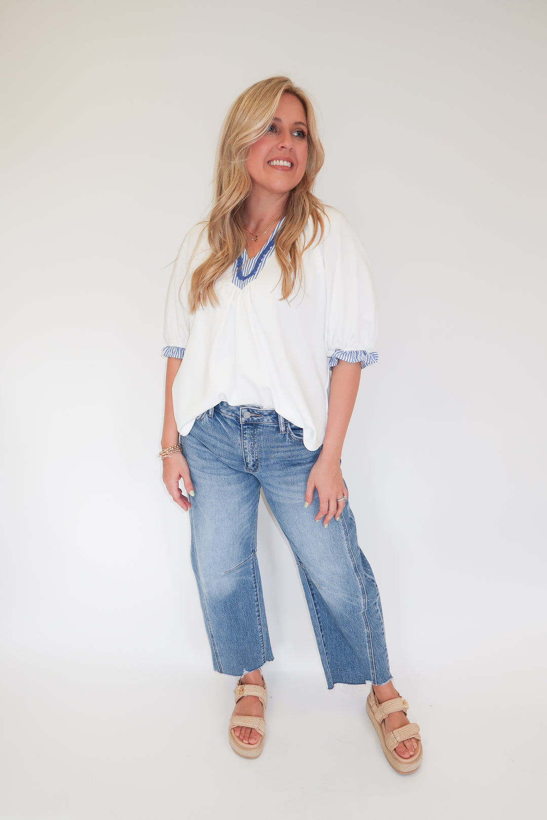 Ruffle Line Top - The Pink Tulip Clothing