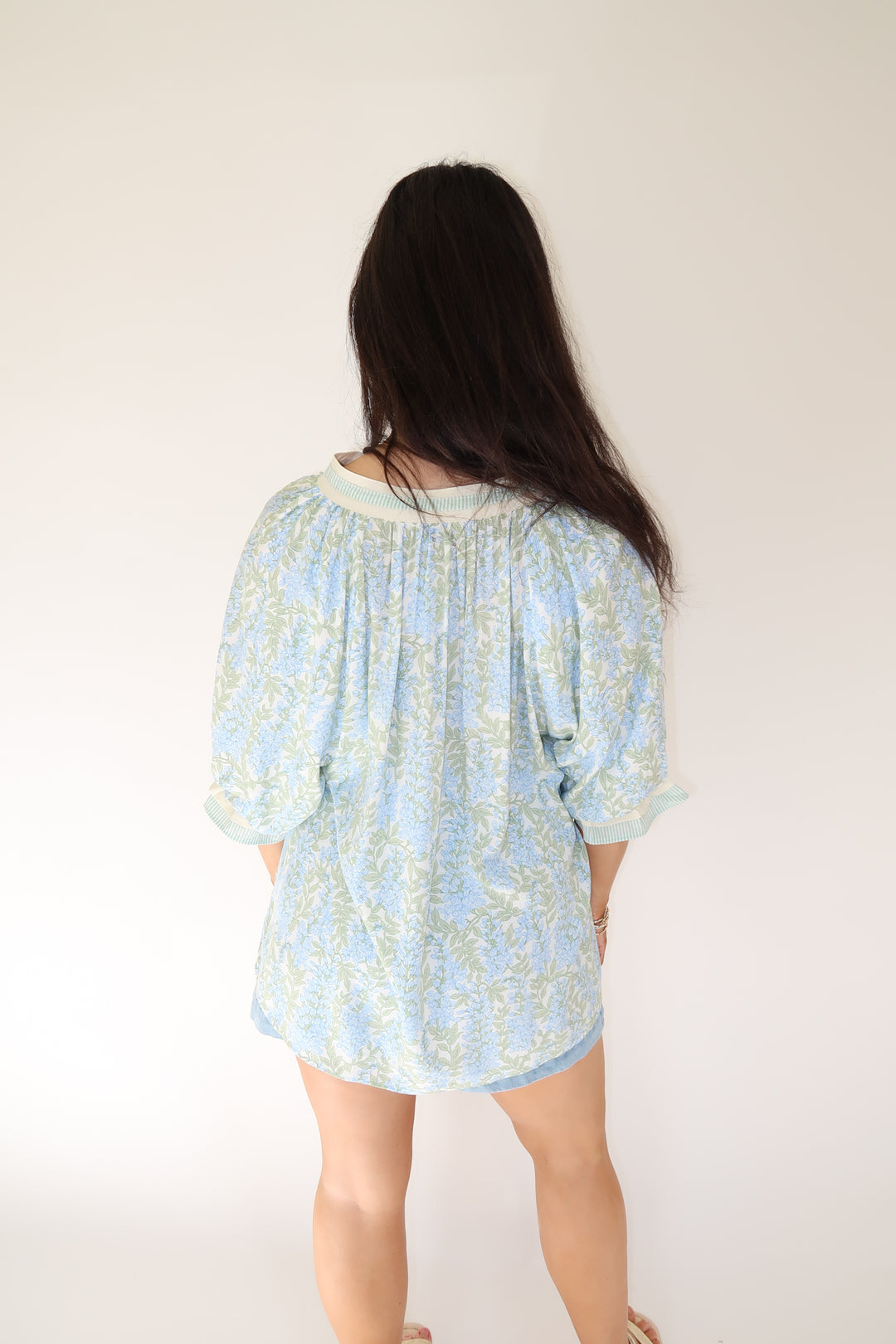Blue Bloom Top - The Pink Tulip Clothing